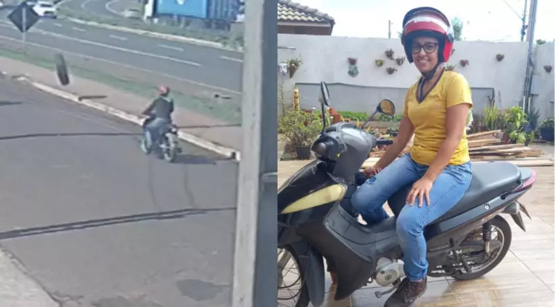 Motociclista escapa por pouco de acidente grave após roda se soltar de caminhão no PR