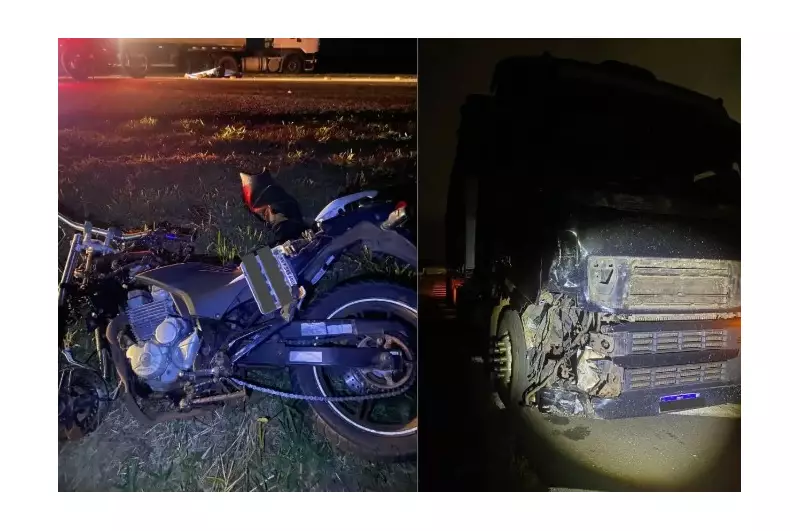 Motociclista morre em colisão com carreta na BR-060 em MS: causas ainda são investigadas