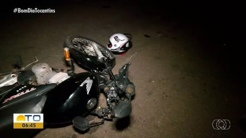 Motociclista se fere gravemente em colisão com carro parado no acostamento da TO-010