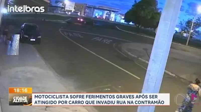 Motociclista sofre grave acidente após colisão com carro na contramão em Franca, SP