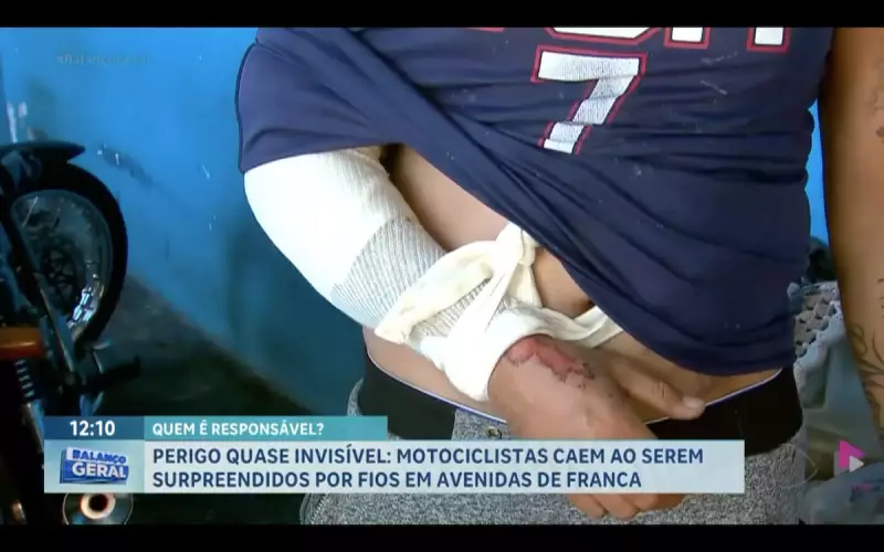 Motociclistas sofrem acidente após colisão com fios em avenidas de Franca, SP