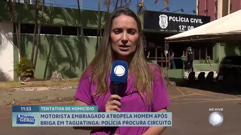 Motorista bêbado tenta matar homem atropelando após briga em Ceilândia, DF
