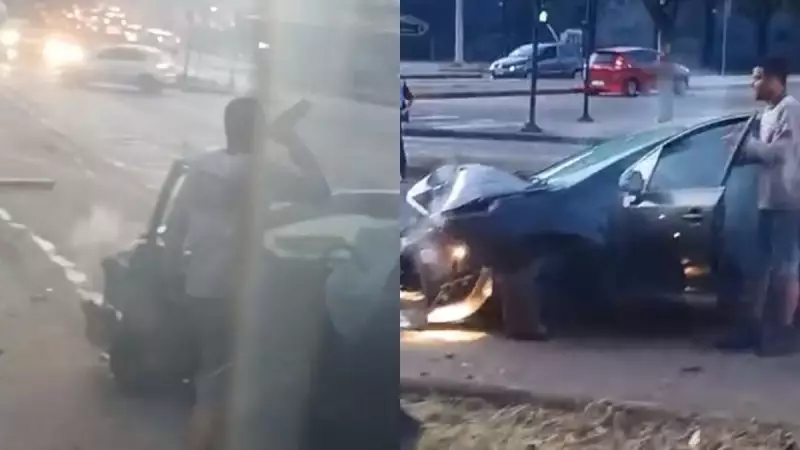 Motorista flagrado bebendo cerveja bate em semáforo em Belo Horizonte