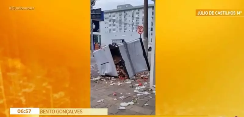 Motorista foge após destruir contêiner de lixo em Bento Gonçalves — Veja detalhes!