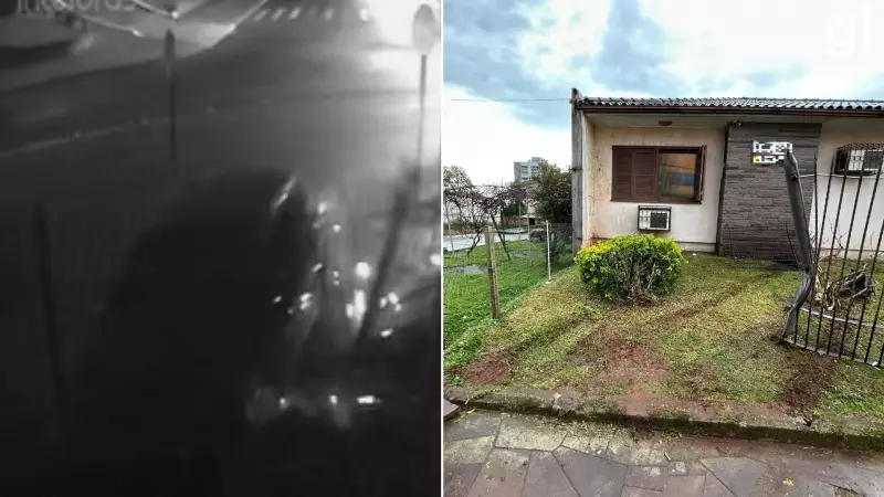 Motorista invade pátio de casa após bater carro contra portão no RS; veja o vídeo
