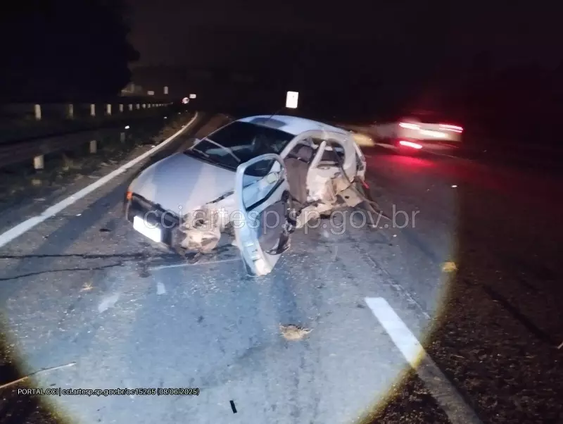 Motorista morre após grave acidente na Rodovia Castello Branco, em Araçariguama