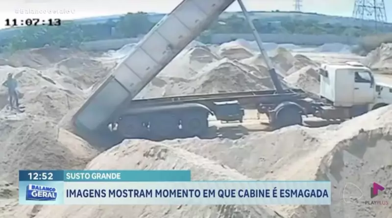 Motorista tem milagrosa sobrevivência após cabine de caminhão ser esmagada por pistão em GO