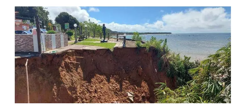 MPF recomenda fechamento de mirante turístico em Japaratinga devido a risco de desabamento
