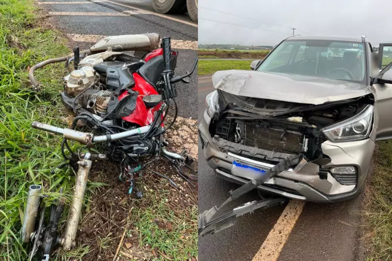 Mulher cai de moto e é atropelada por dois carros em rodovia do Paraná: veja detalhes