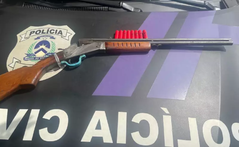 Mulher denuncia ameaças e companheiro é preso com arma de fogo em Tocantins