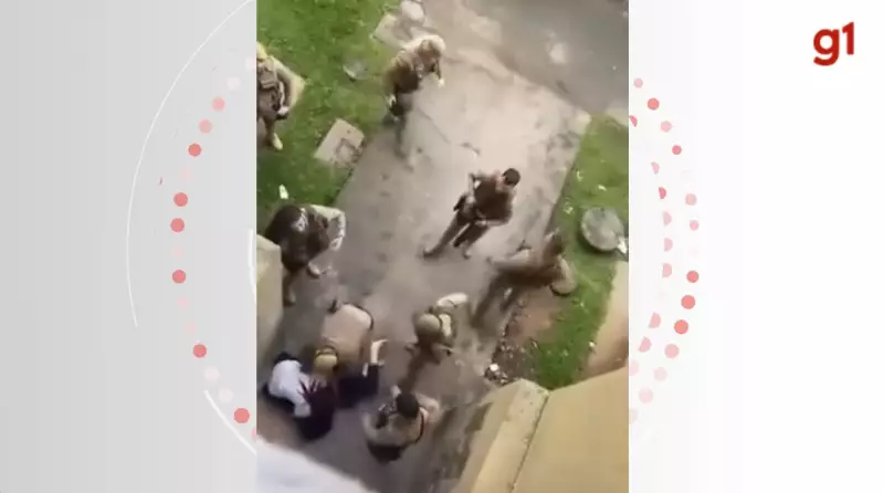 Mulher é agredida por policial durante abordagem em condomínio de SC; vídeo choca