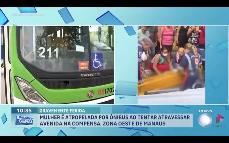Mulher é atropelada por ônibus ao tentar atravessar avenida na Zona Oeste de Manaus