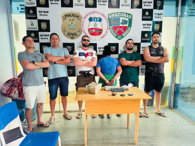 Mulher é presa em flagrante ao receber caixa com drogas no Amazonas