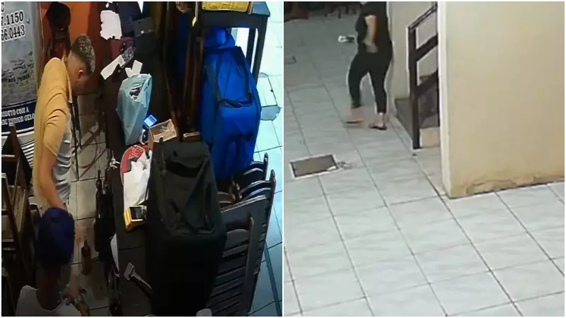 Mulher flagra assalto em pizzaria por câmeras, corre até batalhão e ajuda na captura de suspeitos no Ceará