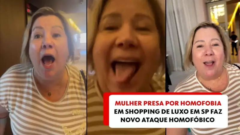 Mulher presa por homofobia em shopping de luxo em SP repete ofensa após sair da prisão