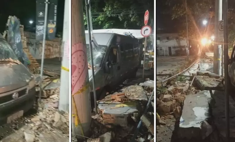 Muro desaba em colégio da UFRJ na Lagoa: sem vítimas, mas preocupa comunidade
