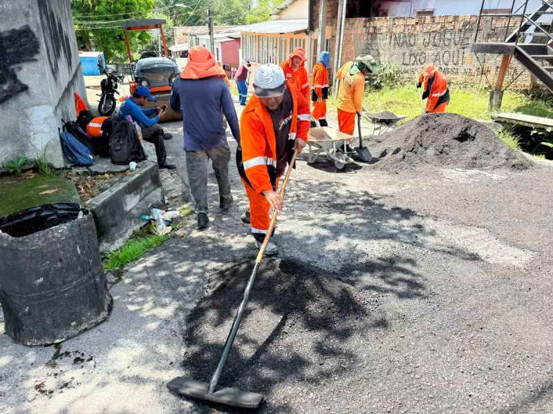 Mutirão de infraestrutura e serviços sociais transforma o bairro Tancredo Neves em Manaus