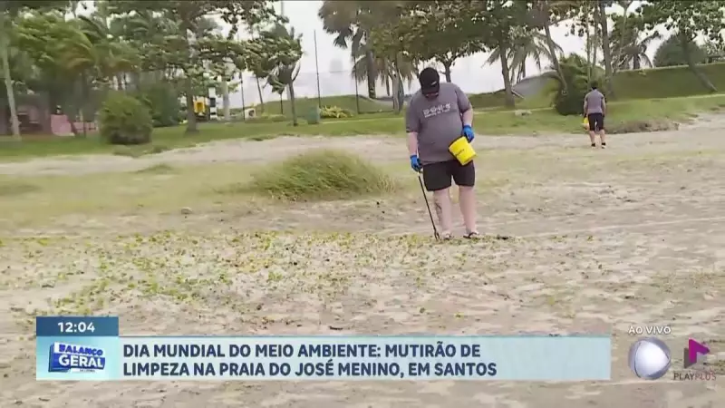 Mutirão de Limpeza na Praia do José Menino em Santos celebra o Dia Mundial do Meio Ambiente
