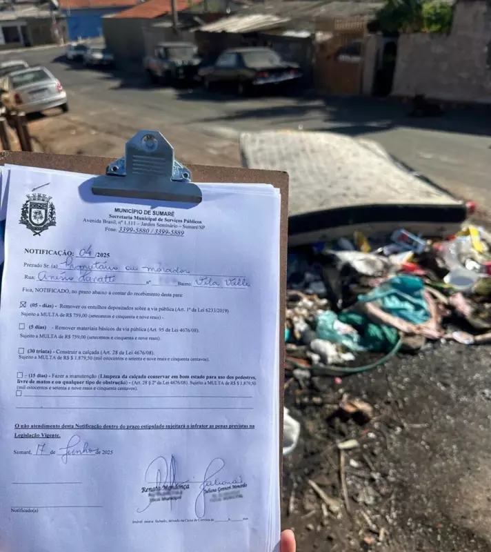 Mutirão Sumaré Limpa notifica 90 imóveis em apenas um dia de ação