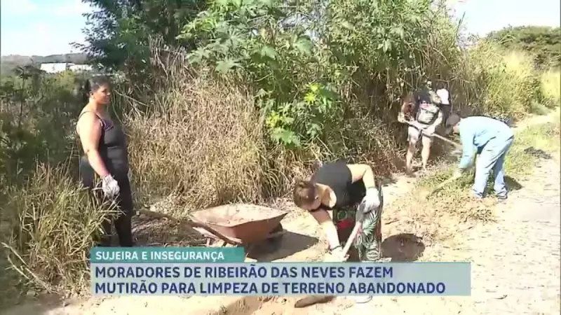 Mutirão transforma rua abandonada em Ribeirão das Neves: comunidade se une por um bairro mais limpo