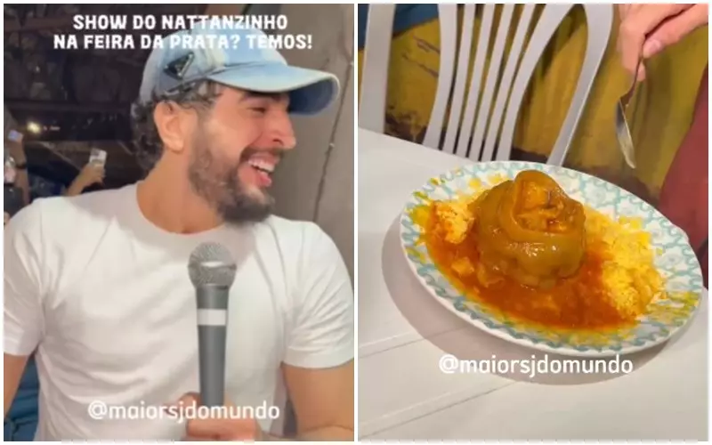 Nattan encanta fãs em Campina Grande após show no Parque do Povo e café da manhã na Feira da Prata