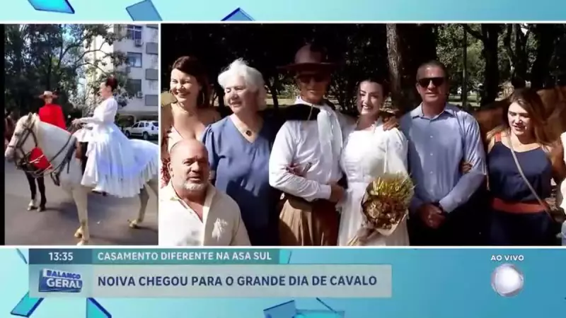 Noiva chega a cavalo em casamento tradicional gaúcho no DF — veja o vídeo emocionante!