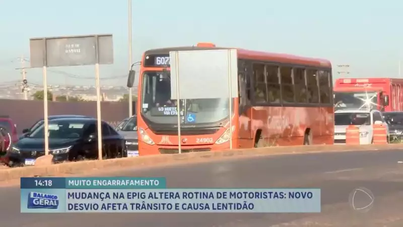 Novo desvio na EPIG-DF causa lentidão e transtornos no trânsito de Brasília