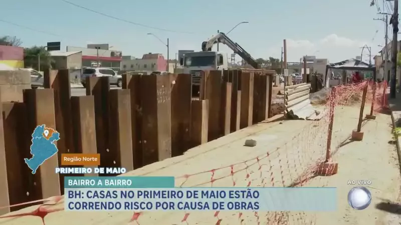 Obras na Avenida Cristiano Machado preocupam moradores em BH: riscos à segurança