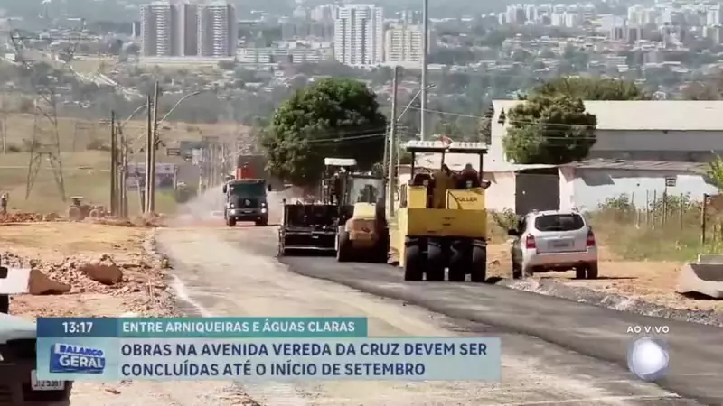Obras na Avenida Vereda da Cruz, no DF, entram na fase final e prometem melhorias para 50 mil moradores