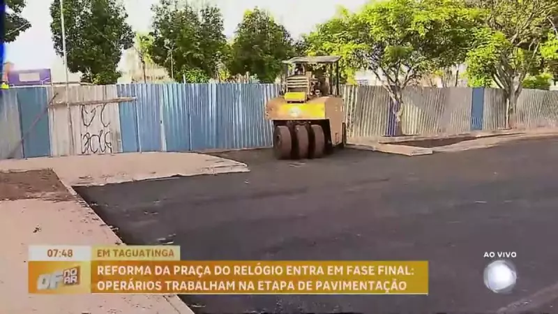 Obras na Praça do Relógio em Taguatinga, DF, estão na reta final — veja detalhes!