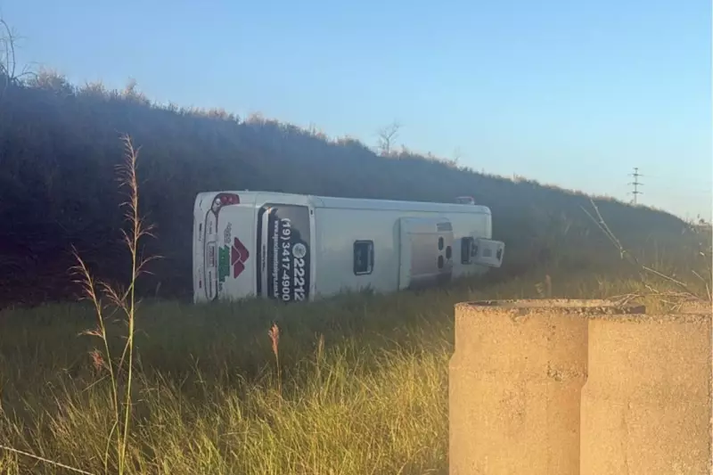 Ônibus da Hyundai capota em Piracicaba e deixa funcionários feridos: veja detalhes