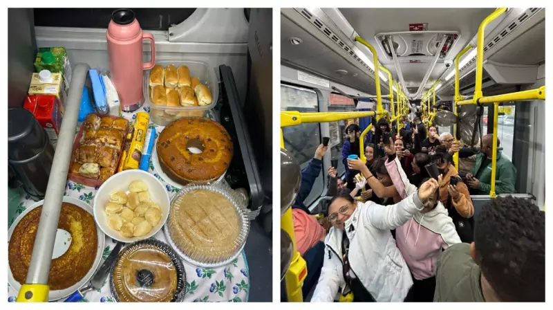 Ônibus na Zona Sul de SP oferece café, bolo e até chá de bebê: conheça o serviço diferenciado