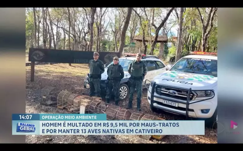 Operação apreende aves nativas e peixes de pesca predatória em Miguelópolis-SP