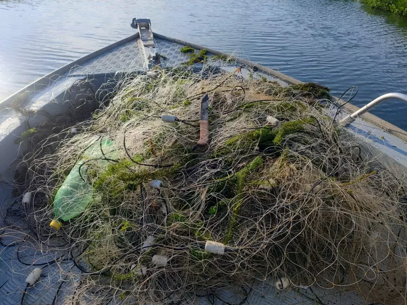 Operação apreende redes de pesca ilegais no Rio Paraná em Panorama