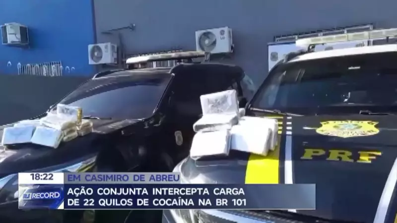 Operação conjunta apreende 22 kg de pasta base de cocaína na BR-101 no RJ