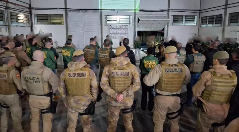 Operação do GAECO em SC: Helicóptero e 187 agentes em ação contra facção criminosa