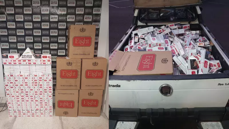 Operação em Patrocínio prende homem com quase 100 mil cigarros contrabandeados do Paraguai