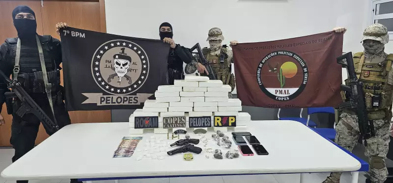 Operação policial apreende 40 kg de cocaína e desmantela esquema de tráfico em Santana do Ipanema