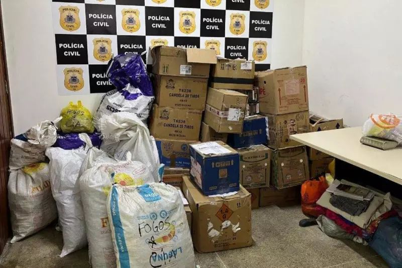 Operação policial apreende mais de 2 milhões de fogos irregulares e liberta trabalhadores em condições análogas à escravidão