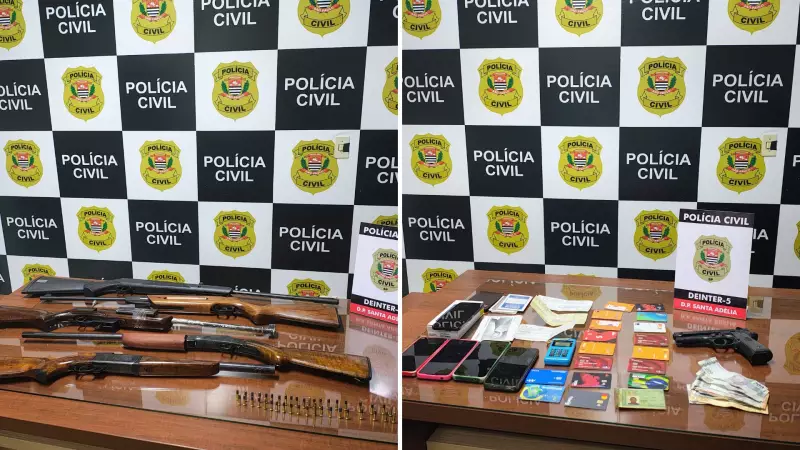 Operação policial prende suspeitos de tráfico, posse de armas e furtos em São José do Rio Preto