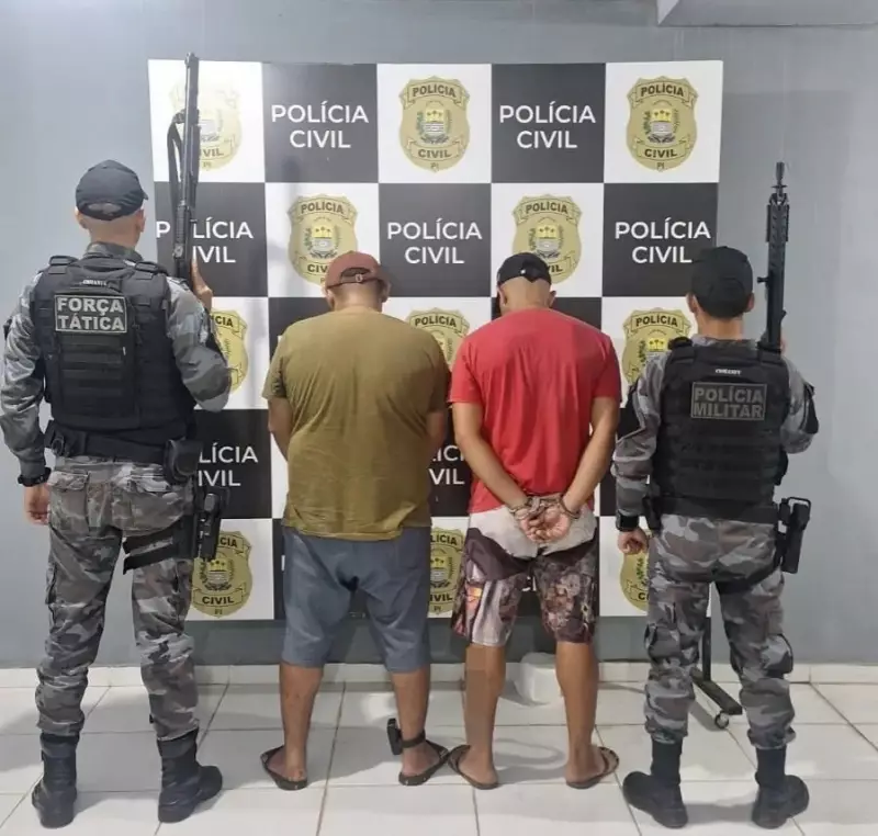Pai e filho são presos suspeitos de assassinar tatuador em Esperantina, no Piauí
