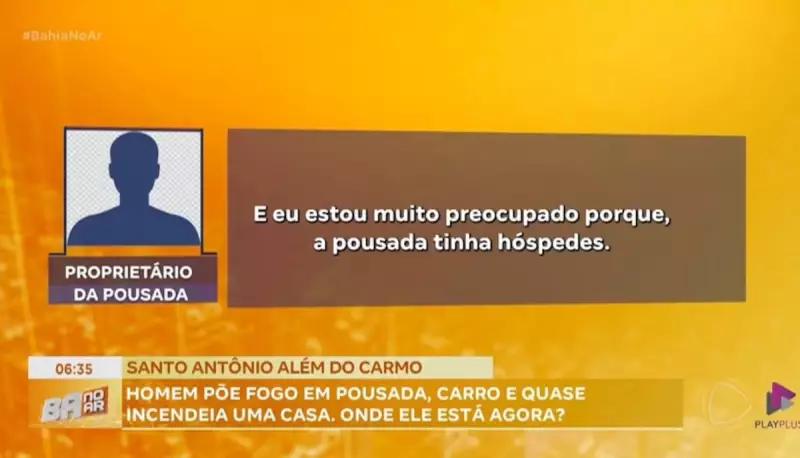Pedreiro incendeia pousada em Salvador e causa pânico na região