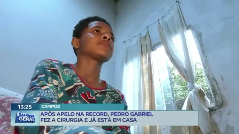 Pedro Gabriel realiza cirurgia após apelo na Record e já está em casa: história emocionante