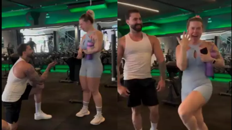 Personal trainer recebe pedido de casamento surpresa na academia — veja o vídeo emocionante!