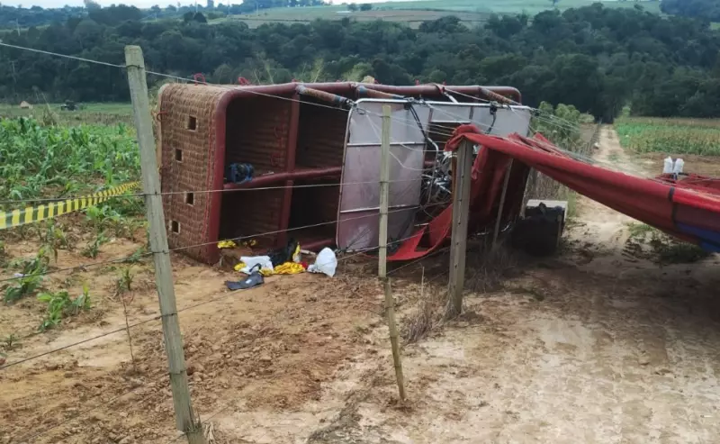 Piloto de balão tem prisão preventiva decretada após queda no interior de SP