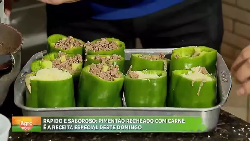 Pimentão Recheado com Carne Moída e Queijo: Receita Rápida e Saborosa para o Almoço