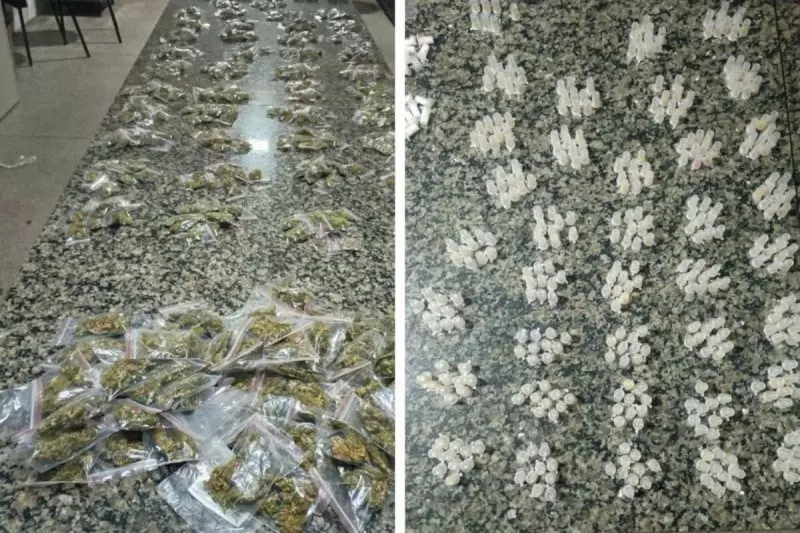PM apreende mais de 1.800 porções de drogas em Cajazeiras: operação combate tráfico na região