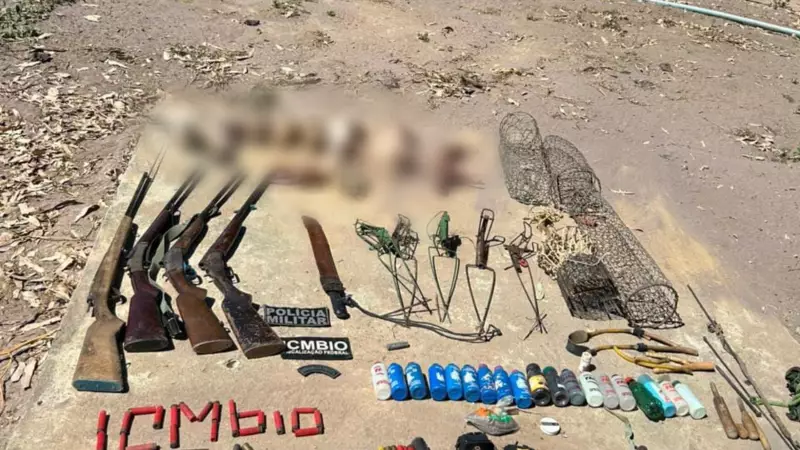 Polícia apreende 30 animais abatidos e aplica multa de R$ 45 mil a caçador no Sul do Piauí