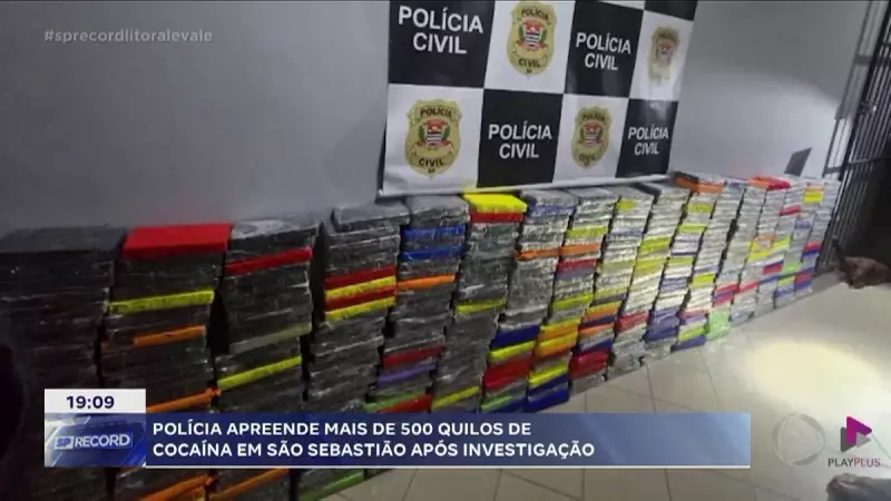 Polícia apreende mais de 500 kg de cocaína em São Sebastião, SP: operação combate tráfico na região