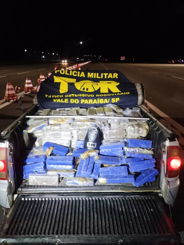 Polícia apreende quase meia tonelada de maconha na Rodovia Carvalho Pinto, em São José dos Campos
